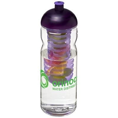 Branded Promotional H2O BASE TRITAN 650 ML DOME LID BOTTLE & INFUSER in Transparent-purple Sports Drink Bottle From Concept Incentives.