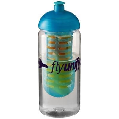 Branded Promotional H2O OCTAVE TRITAN 600 ML DOME LID BOTTLE & INFUSER in Transparent-aqua Blue Sports Drink Bottle From Concept Incentives.