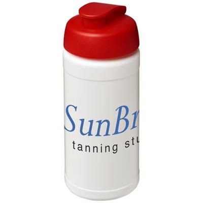 Branded Promotional BASELINE¬Æ PLUS 500 ML FLIP LID SPORTS BOTTLE in White Solid-red Sports Drink Bottle From Concept Incentives.