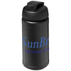 Branded Promotional BASELINE¬Æ PLUS 500 ML FLIP LID SPORTS BOTTLE in Black Solid Sports Drink Bottle From Concept Incentives.