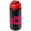 Branded Promotional BASELINE¬Æ PLUS 500 ML FLIP LID SPORTS BOTTLE in Black Solid-red Sports Drink Bottle From Concept Incentives.