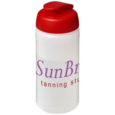 Branded Promotional BASELINE¬Æ PLUS 500 ML FLIP LID SPORTS BOTTLE in Transparent-red Sports Drink Bottle From Concept Incentives.