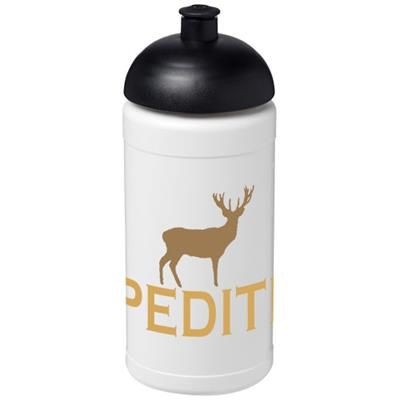 Branded Promotional BASELINE¬Æ PLUS 500 ML DOME LID SPORTS BOTTLE in White Solid-black Solid Sports Drink Bottle From Concept Incentives.