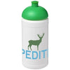 Branded Promotional BASELINE¬Æ PLUS 500 ML DOME LID SPORTS BOTTLE in White Solid-green Sports Drink Bottle From Concept Incentives.