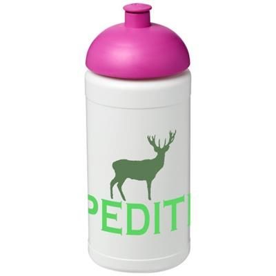 Branded Promotional BASELINE¬Æ PLUS 500 ML DOME LID SPORTS BOTTLE in White Solid-pink Sports Drink Bottle From Concept Incentives.