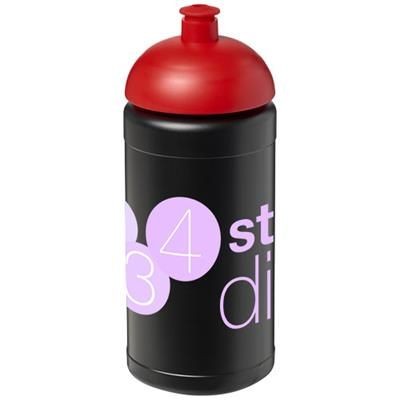 Branded Promotional BASELINE¬Æ PLUS 500 ML DOME LID SPORTS BOTTLE in Black Solid-red Sports Drink Bottle From Concept Incentives.