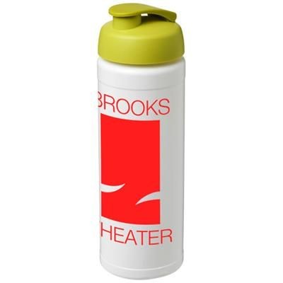Branded Promotional BASELINE¬Æ PLUS 750 ML FLIP LID SPORTS BOTTLE in White Solid-lime Green Sports Drink Bottle From Concept Incentives.