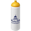 Branded Promotional BASELINE¬Æ PLUS 750 ML DOME LID SPORTS BOTTLE in White Solid-yellow Sports Drink Bottle From Concept Incentives.