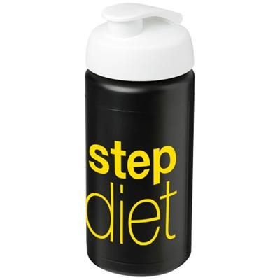 Branded Promotional BASELINE¬Æ PLUS GRIP 500 ML FLIP LID SPORTS BOTTLE in Black Solid-white Solid Sports Drink Bottle From Concept Incentives.
