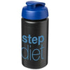 Branded Promotional BASELINE¬Æ PLUS GRIP 500 ML FLIP LID SPORTS BOTTLE in Black Solid-blue Sports Drink Bottle From Concept Incentives.