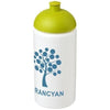 Branded Promotional BASELINE¬Æ PLUS GRIP 500 ML DOME LID SPORTS BOTTLE in White Solid-lime Green Sports Drink Bottle From Concept Incentives.