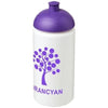 Branded Promotional BASELINE¬Æ PLUS GRIP 500 ML DOME LID SPORTS BOTTLE in White Solid-purple Sports Drink Bottle From Concept Incentives.