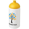 Branded Promotional BASELINE¬Æ PLUS GRIP 500 ML DOME LID SPORTS BOTTLE in White Solid-yellow Sports Drink Bottle From Concept Incentives.