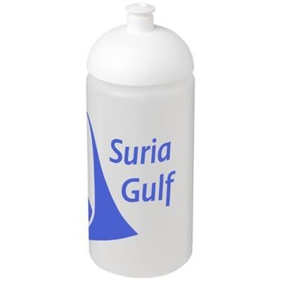 Branded Promotional BASELINE¬Æ PLUS GRIP 500 ML DOME LID SPORTS BOTTLE in Transparent-white Solid Sports Drink Bottle From Concept Incentives.