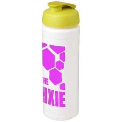 Branded Promotional BASELINE¬Æ PLUS GRIP 750 ML FLIP LID SPORTS BOTTLE in White Solid-lime Green Sports Drink Bottle From Concept Incentives.