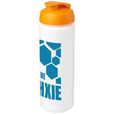 Branded Promotional BASELINE¬Æ PLUS GRIP 750 ML FLIP LID SPORTS BOTTLE in White Solid-orange Sports Drink Bottle From Concept Incentives.