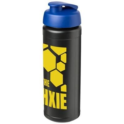 Branded Promotional BASELINE¬Æ PLUS GRIP 750 ML FLIP LID SPORTS BOTTLE in Black Solid-blue Sports Drink Bottle From Concept Incentives.