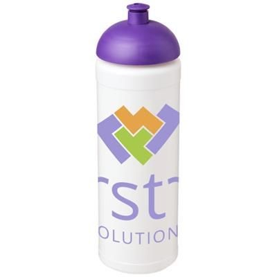 Branded Promotional BASELINE¬Æ PLUS GRIP 750 ML DOME LID SPORTS BOTTLE in White Solid-purple Sports Drink Bottle From Concept Incentives.