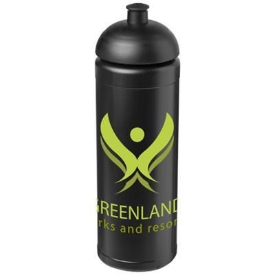 Branded Promotional BASELINE¬Æ PLUS GRIP 750 ML DOME LID SPORTS BOTTLE in Black Solid Sports Drink Bottle From Concept Incentives.