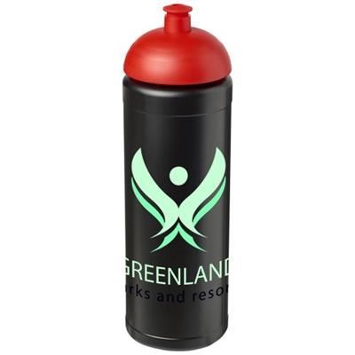 Branded Promotional BASELINE¬Æ PLUS GRIP 750 ML DOME LID SPORTS BOTTLE in Black Solid-red Sports Drink Bottle From Concept Incentives.