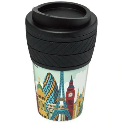 Branded Promotional BRITE-AMERICANO¬Æ TYRE 350 ML THERMAL INSULATED TUMBLER in Aqua Travel Mug From Concept Incentives.