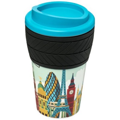 Branded Promotional BRITE-AMERICANO¬Æ TYRE 350 ML THERMAL INSULATED TUMBLER in Aqua Travel Mug From Concept Incentives.