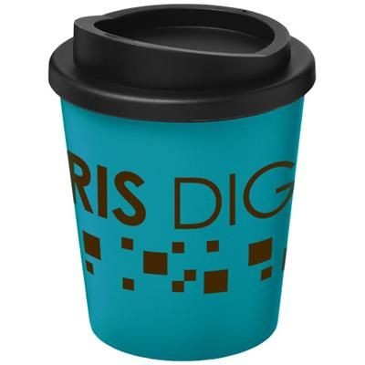 Branded Promotional AMERICANO¬Æ ESPRESSO 250 ML THERMAL INSULATED TUMBLER in Aqua Blue-black Solid Travel Mug From Concept Incentives.