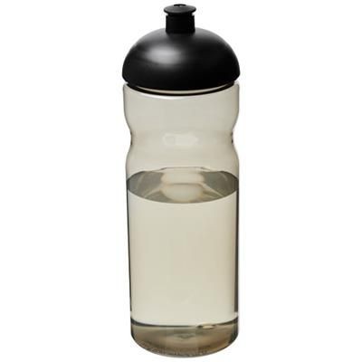 Branded Promotional H2O ECO 650 ML DOME LID SPORTS BOTTLE in Charcoal-black Solid Sports Drink Bottle From Concept Incentives.