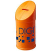 Branded Promotional HEBA PLASTIC CHARITY COLLECTOR CONTAINER in Orange Money Box From Concept Incentives.