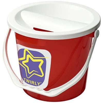 Branded Promotional UDAR CHARITY COLLECTION BUCKET in Red Money Box From Concept Incentives.