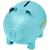 Branded Promotional OINK SMALL PIGGY BANK in Aqua Money Box From Concept Incentives.