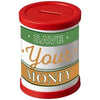 Branded Promotional RAFI ROUND MONEY CONTAINER in Red Money Box From Concept Incentives.