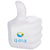 Branded Promotional THUMBS-UP STRESS RELIEVER in White Solid Technology From Concept Incentives.
