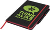 Branded Promotional NOIR EDGE MEDIUM NOTE BOOK in Black and Red Jotter From Concept Incentives.