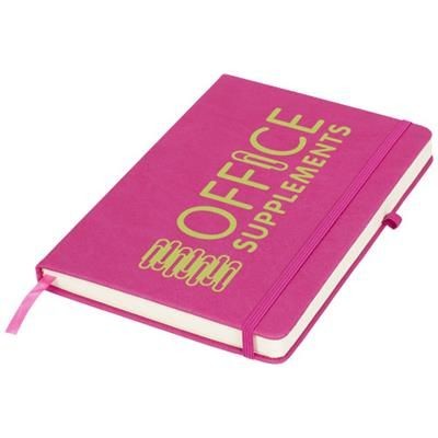 Branded Promotional RIVISTA MEDIUM NOTE BOOK in Pink Jotter from Concept Incentives