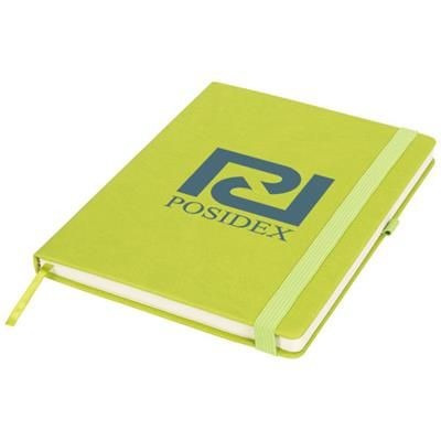 Branded Promotional RIVISTA LARGE NOTE BOOK in Light Green Jotter From Concept Incentives.