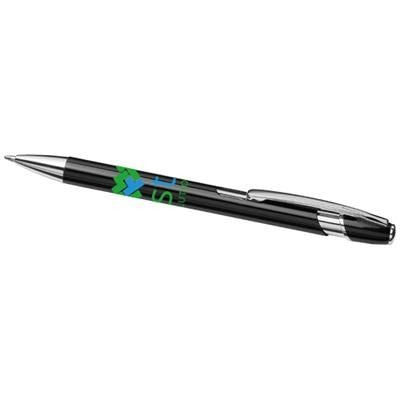 Branded Promotional MILAN BALL PEN-BK in Black Solid Pen From Concept Incentives.