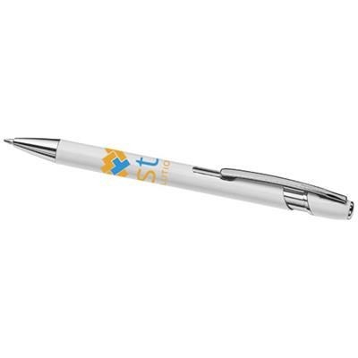 Branded Promotional MILAN BALL PEN-WH in White Solid Pen From Concept Incentives.