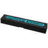 Branded Promotional SLIM LINE PEN BOX in Black Solid Pen From Concept Incentives.