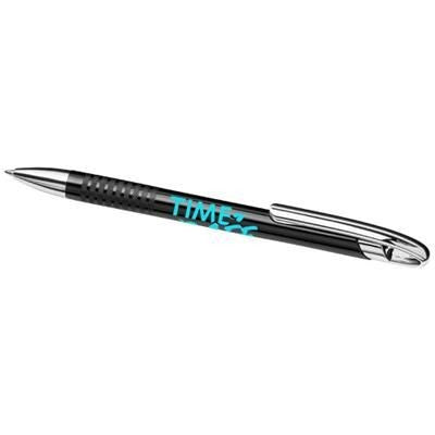 Branded Promotional CYGNET METAL BALL PEN-BK in Black Solid Pen From Concept Incentives.