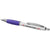 Branded Promotional CURVY BALL PEN with Metal Barrel in White Solid-purple Pen From Concept Incentives.