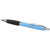 Branded Promotional CURVY SOFT FEEL BP-LBL in Light Blue Pen From Concept Incentives.