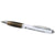 Branded Promotional CURVY BALL PEN with White Barrel in Heather Charcoal Pen From Concept Incentives.