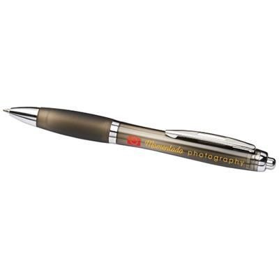 Branded Promotional CURVY BALL PEN in Grey Pen From Concept Incentives.