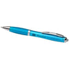 Branded Promotional CURVY BALL PEN in Caribbean Blue Pen From Concept Incentives.