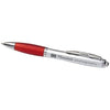 Branded Promotional CURVY BALL PEN in Silver-red Pen From Concept Incentives.