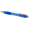 Branded Promotional FROSTED CURVY BALL PEN-BL in Blue Pen From Concept Incentives.