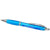 Branded Promotional FROSTED CURVY BALL PEN-AQ in Aqua Pen From Concept Incentives.