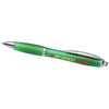 Branded Promotional FROSTED CURVY BALL PEN-GR in Green Pen From Concept Incentives.