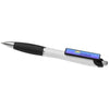 Branded Promotional CURVY BALL PEN with Domed Clip in White Solid-black Solid Pen From Concept Incentives.